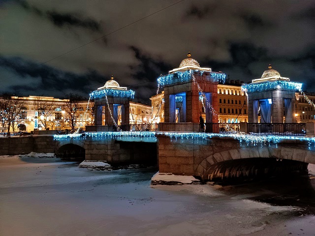 подсветка зимой санкт-петербург