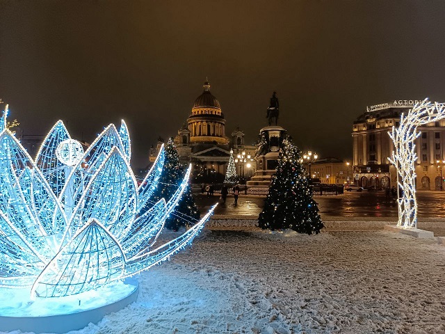зимний новогодний санкт-петербург