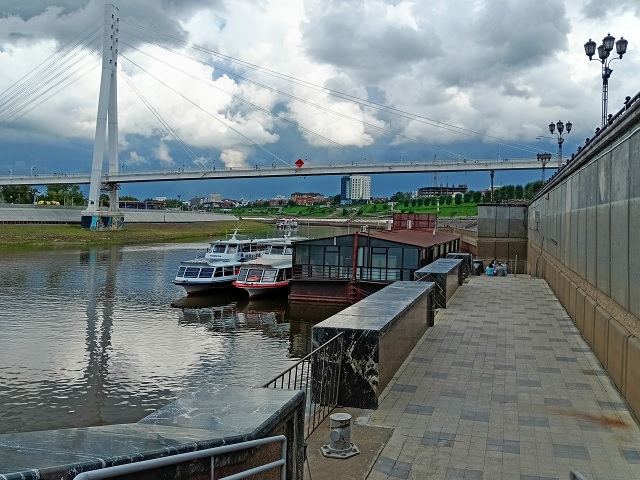 пристань речные прогулки в Тюмени